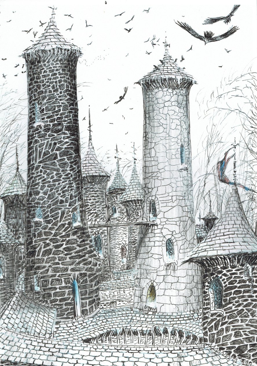 9. oldal, The Castle in the Forest of Findhorn, 2006, (tinta papíron) alkotó: Vincent Alexander Booth
