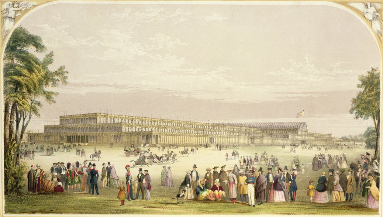 Nagy kiállítás, 1851: Joseph Paxton építész által tervezett épület képe alkotó: Vincent Brooks