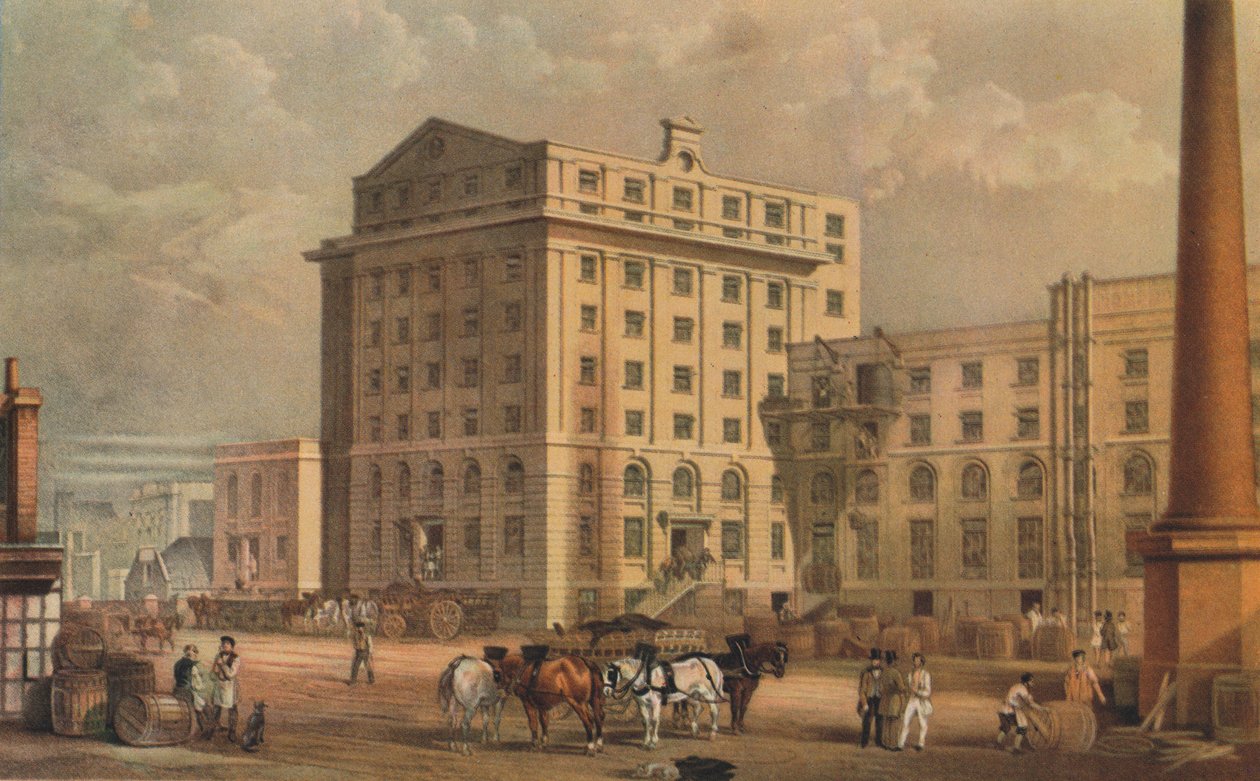 Cukorfinomító, Leman Street, Stepney, London, 1851 alkotó: Vincent Brooks