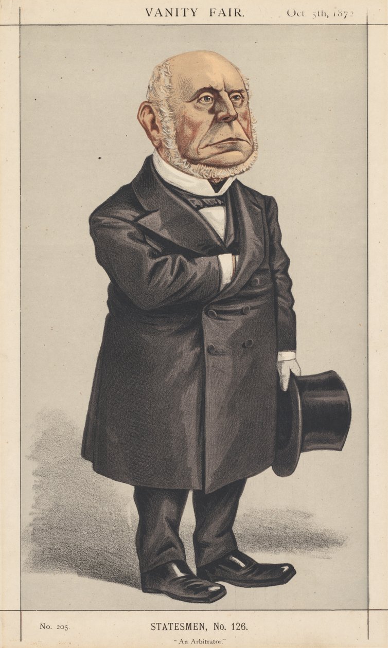 Vanity Fair: Statesman, No. 126 An Arbitrator, 1872. alkotó: Vincent Brooks Day and Son