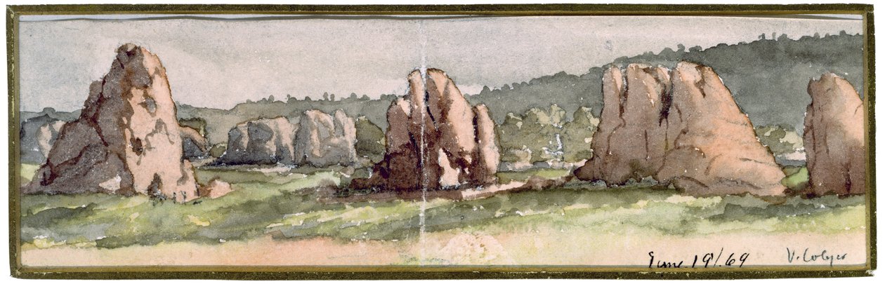 Rock Scene, Arizona, 1869. június 19. (akvarell) alkotó: Vincent Colyer
