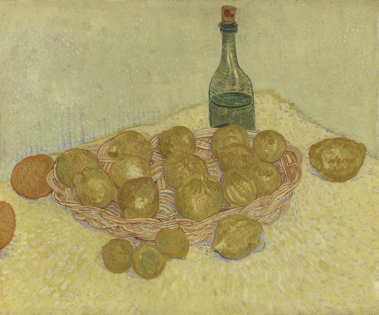 Citromos kosár és üveg, 1888. alkotó: Vincent van Gogh