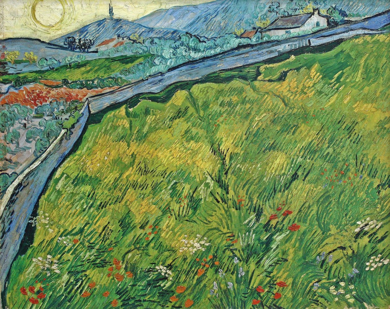 Zárt búzamező felkelő nappal, 1889. alkotó: Vincent van Gogh