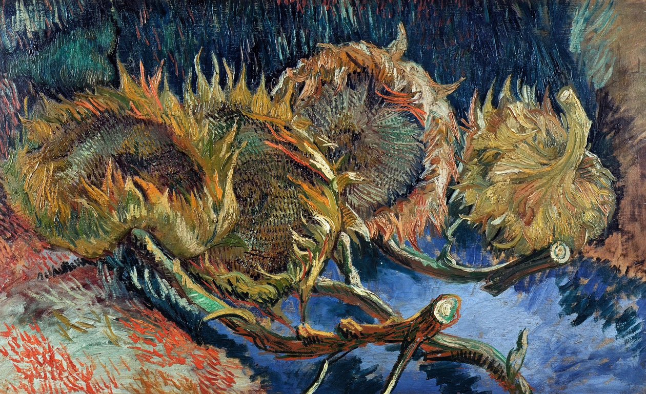 Négy vágott napraforgó, 1887. alkotó: Vincent van Gogh