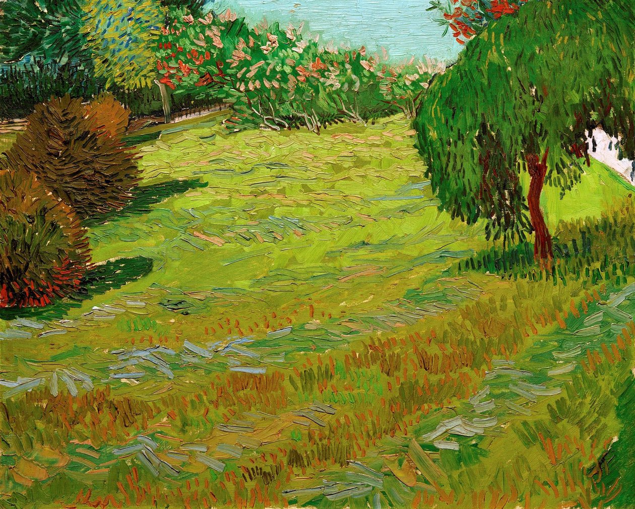 Kert síró fűzfával, 1888. alkotó: Vincent van Gogh