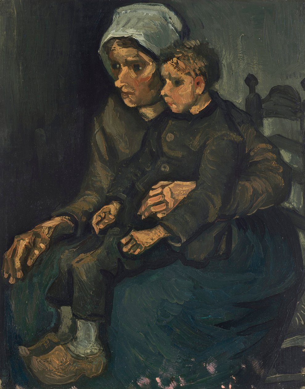 Parasztasszony gyermekkel az ölében, 1885. alkotó: Vincent van Gogh