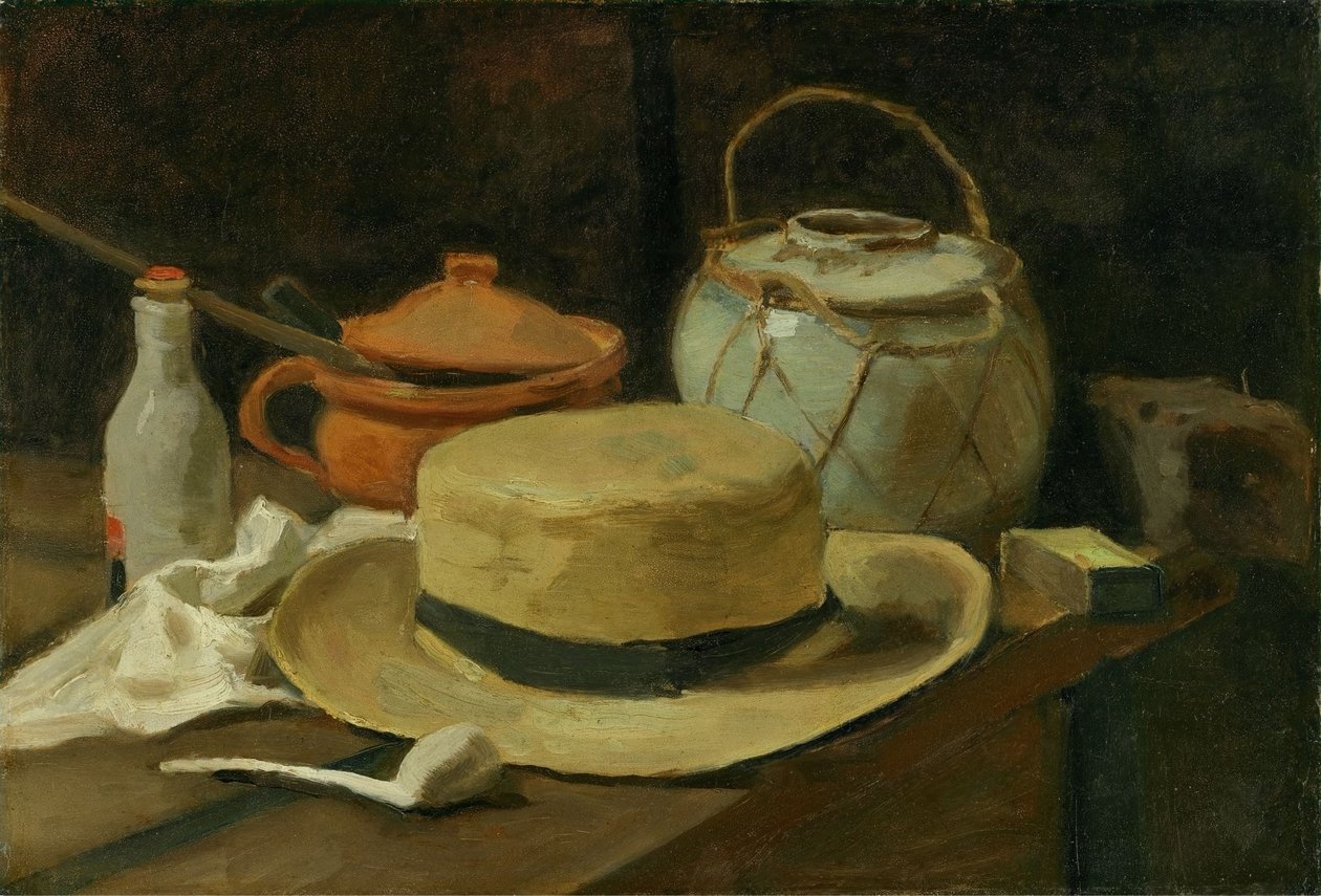 Csendélet sárga szalmakalappal, 1881 vagy 1885. alkotó: Vincent van Gogh