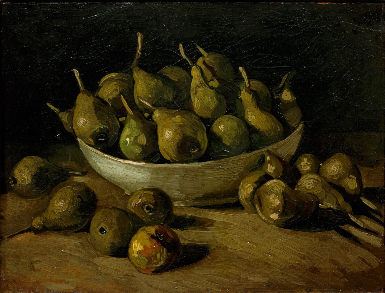 Csendélet földtállal és körtével, 1885. alkotó: Vincent van Gogh