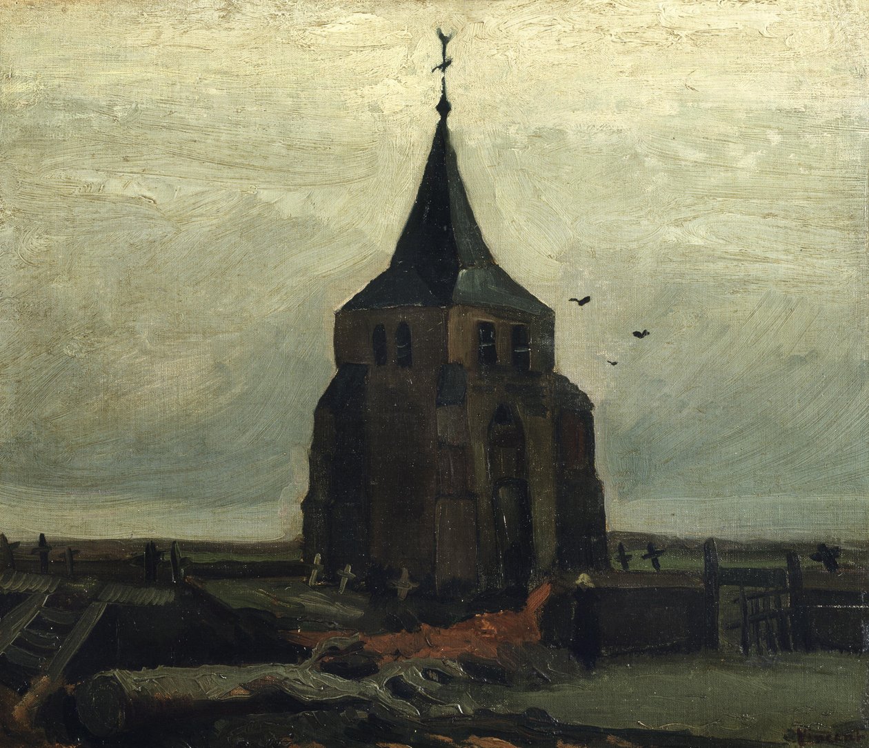 A régi torony, 1884. alkotó: Vincent van Gogh