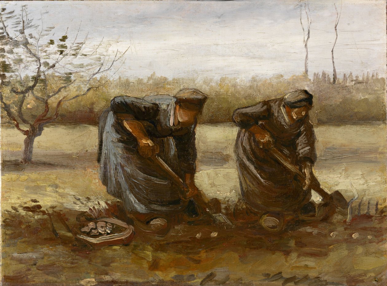 Két krumplit ásó parasztasszony, 1885. alkotó: Vincent van Gogh