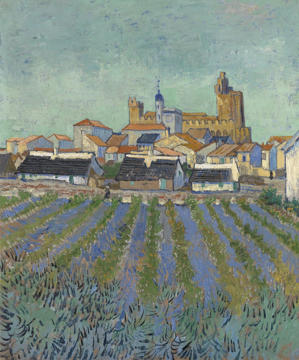 Saintes-Maries-de-la-Mer látképe, 1888. alkotó: Vincent van Gogh