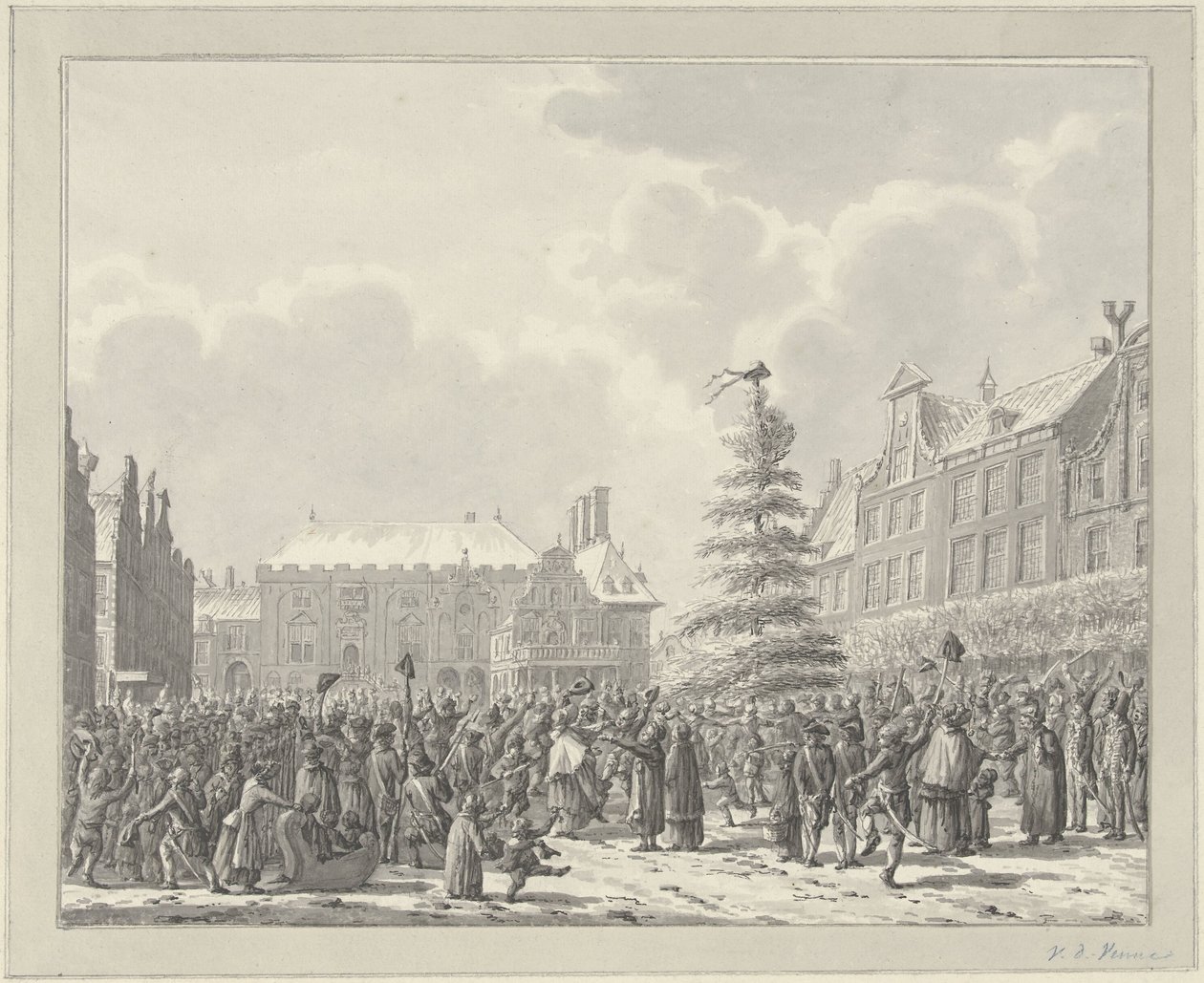 Forradalom Haarlemben, 1795. január 19 alkotó: Vincent Jansz. van der Vinne