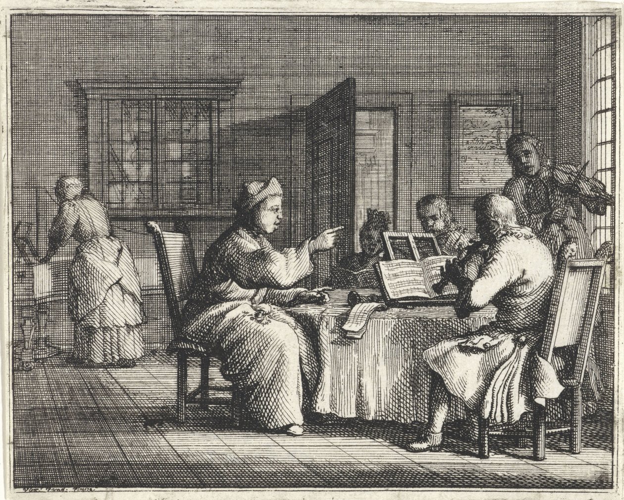 Zenetanár diákokkal alkotó: Vincent Laurensz. van der Vinne (II)