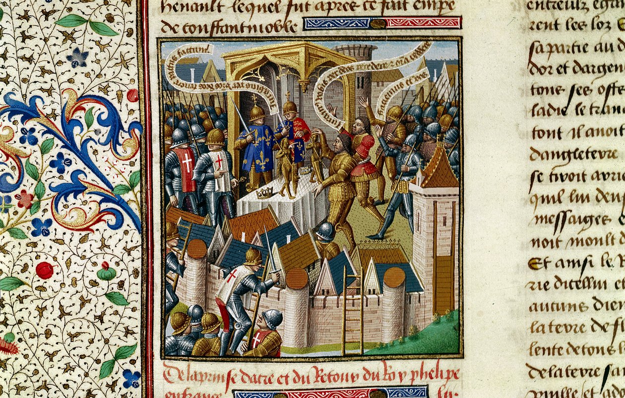 The Capture of Acre, c1191, 15. század alkotó: Vincent of Beauvais