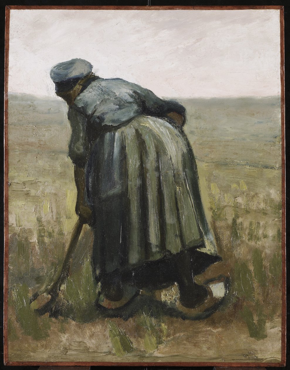 Egy nő ásóval, hátulról nézve, 1885 (olaj, vászon, fatábla) alkotó: Vincent van Gogh