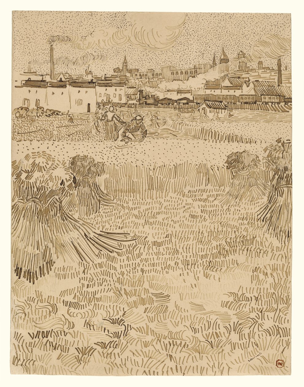Arles: Kilátás a búzamezőkről alkotó: Vincent van Gogh