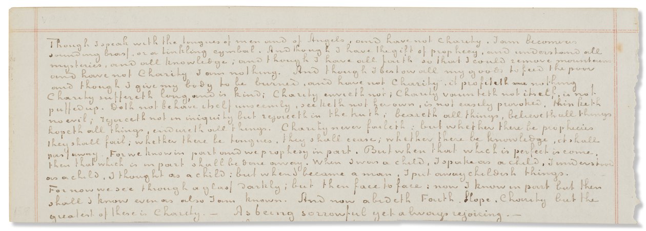 Autográf kézirat, bibliai szövegek angol nyelvű átiratai alkotó: Vincent van Gogh