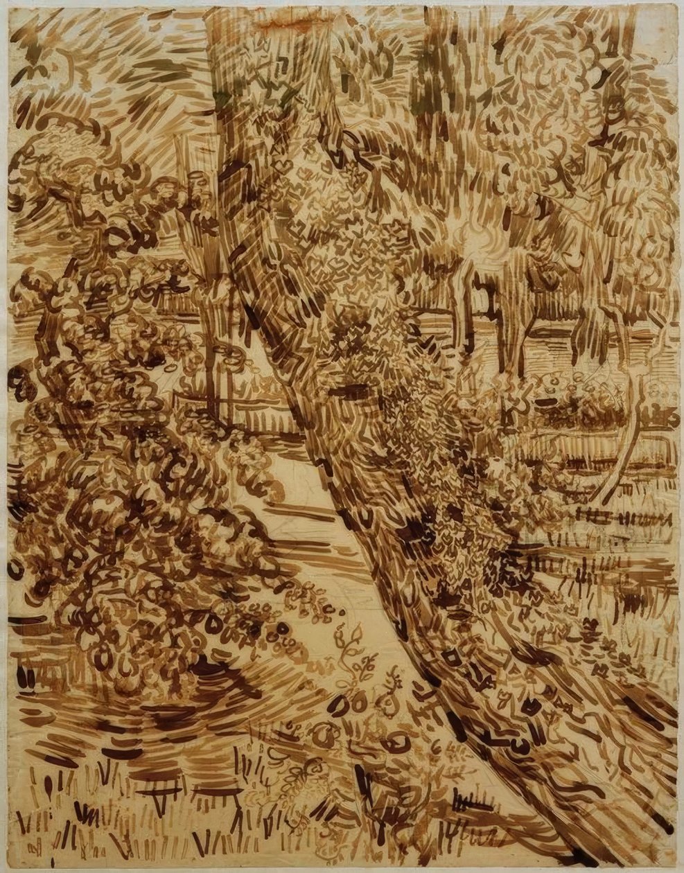 Borostyános fa a szanatórium kertjében alkotó: Vincent van Gogh
