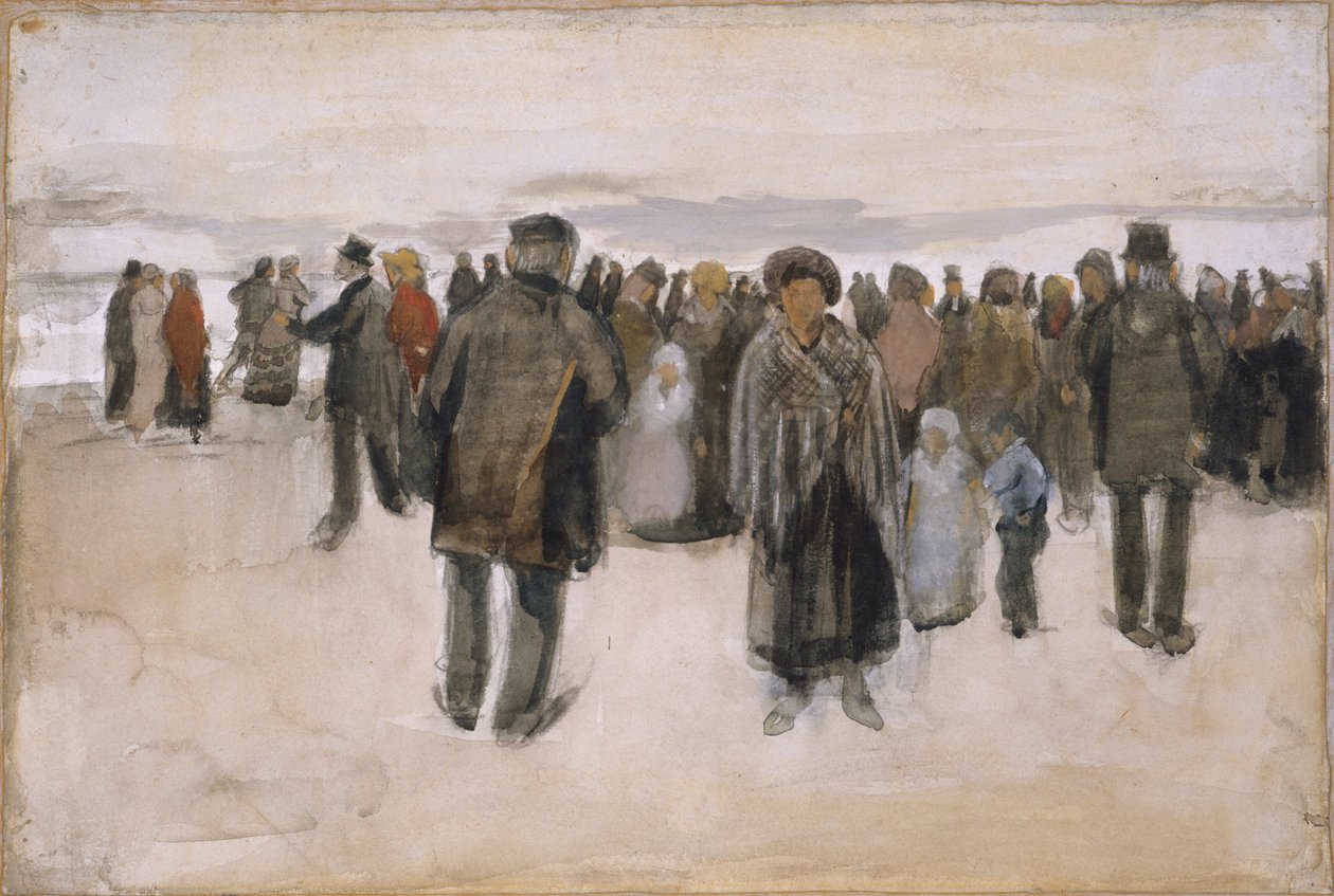 A scheveningeni strand / A strandon sétáló emberek alkotó: Vincent van Gogh