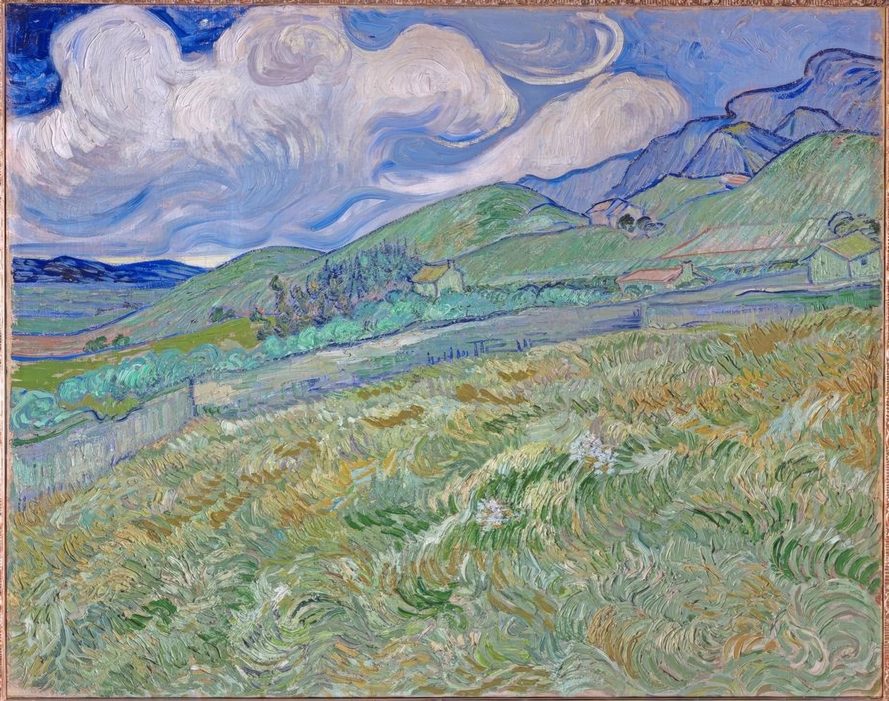 Hegyi táj a Saint-Paul Kórház mögött alkotó: Vincent van Gogh