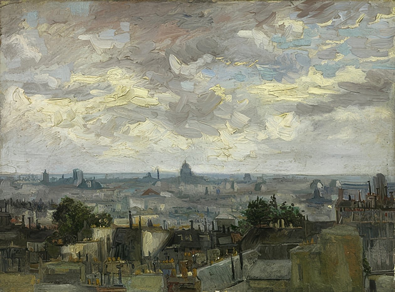 Kilátás Párizsra. 1886 alkotó: Vincent van Gogh