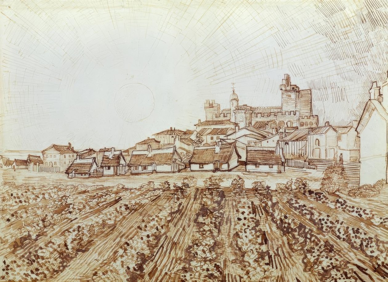 Saintes-Maries kilátása alkotó: Vincent van Gogh