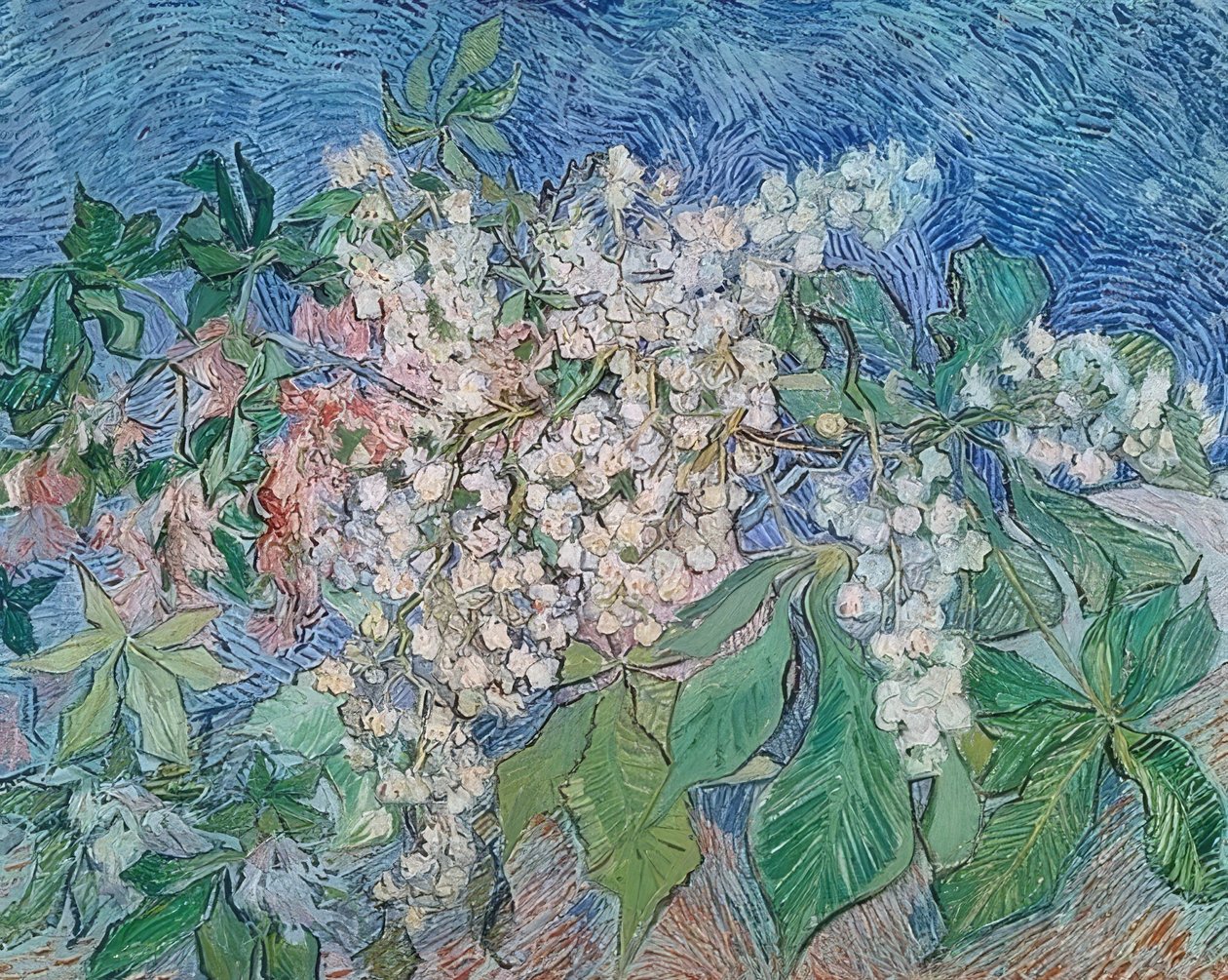 Virágzó gesztenye ágak. 1890 alkotó: Vincent van Gogh