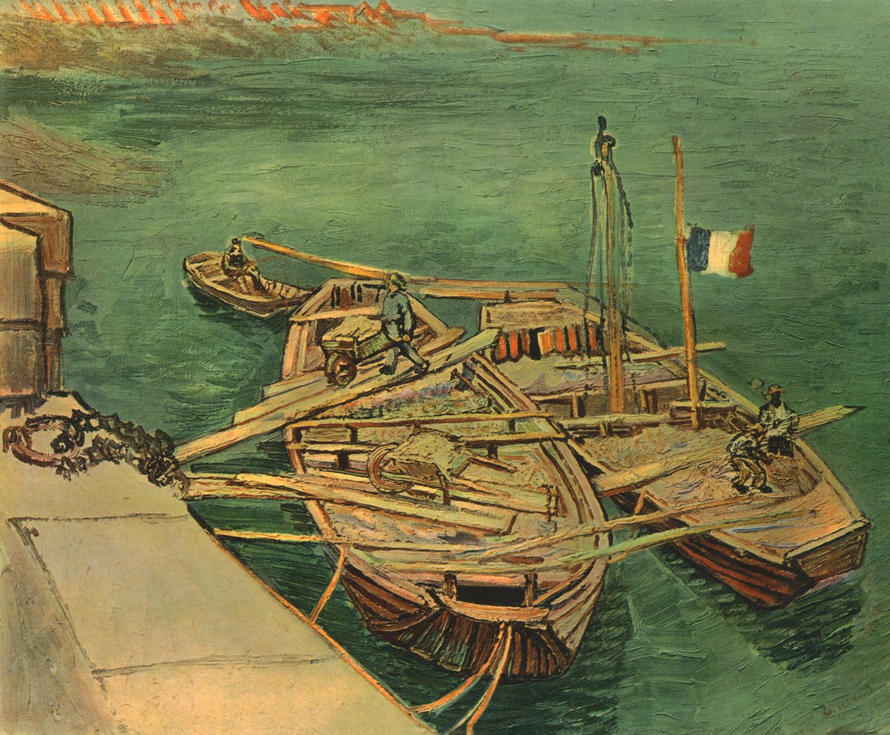 Hajók a Rhône-n, 1888. augusztus, 1947. alkotó: Vincent van Gogh