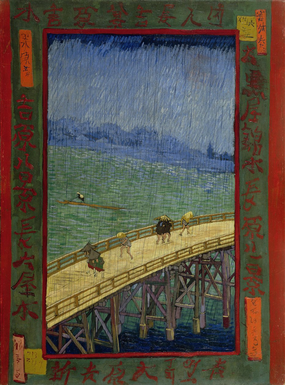 Híd az esőben (Hiroshige nyomán) alkotó: Vincent van Gogh