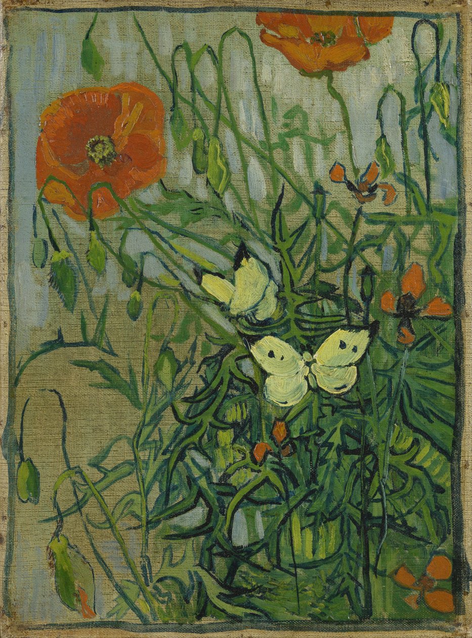 Pillangók és pipacsok alkotó: Vincent van Gogh