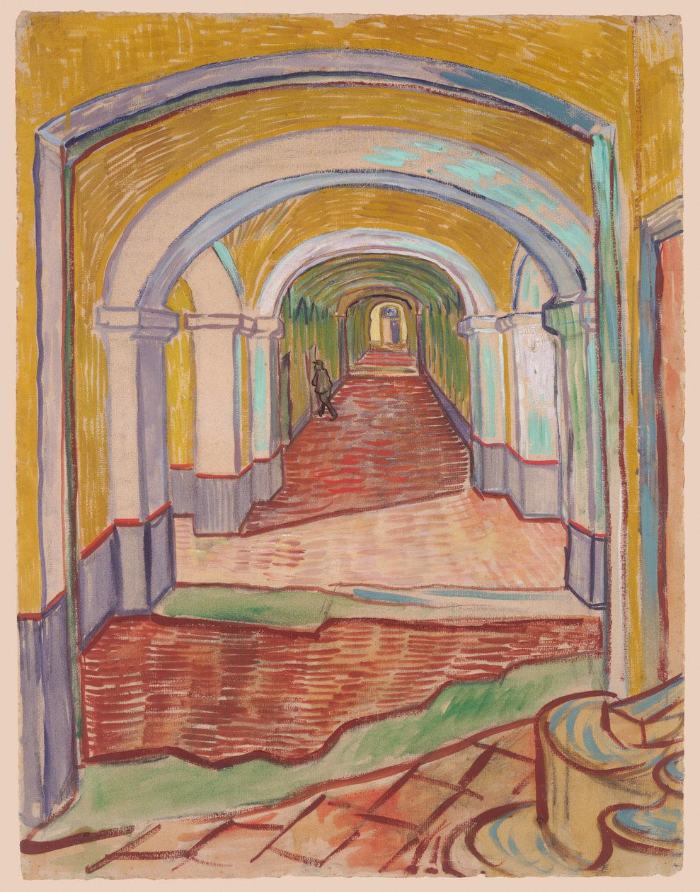 Folyosó a menedékhelyen alkotó: Vincent van Gogh