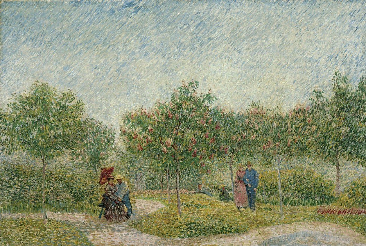 Udvarolni pároknak a Voyer dArgenson Parkban Asnières-ben, 1887 alkotó: Vincent van Gogh