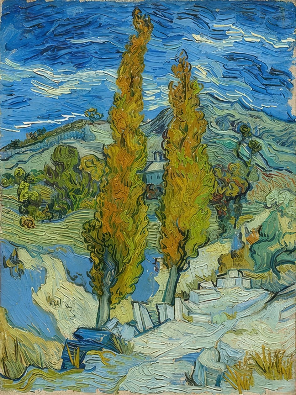 A nyárfák Saint-Rémyben. 1889 alkotó: Vincent van Gogh