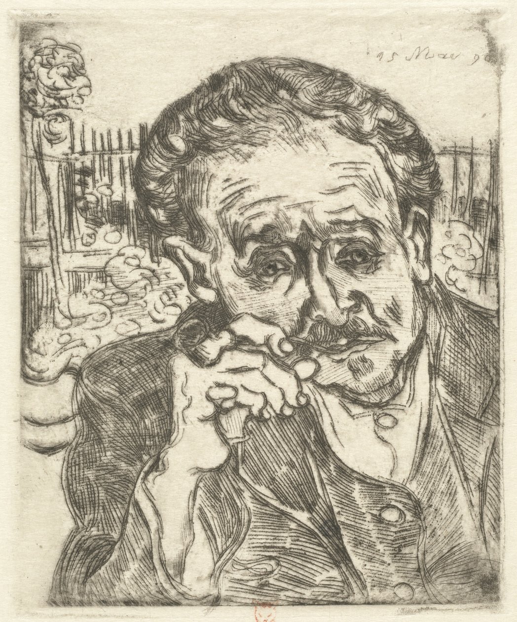 Dr. Gachet (Férfi pipával) alkotó: Vincent van Gogh