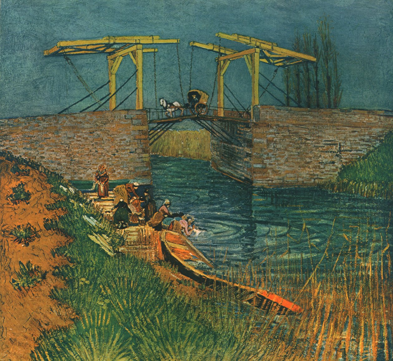 Drawbridge, Arles, 1888. április, 1947. alkotó: Vincent van Gogh