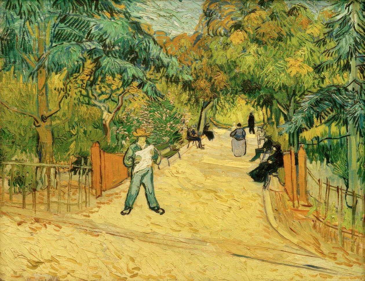 Bejárat az arles-i parkba sétálókkal alkotó: Vincent van Gogh