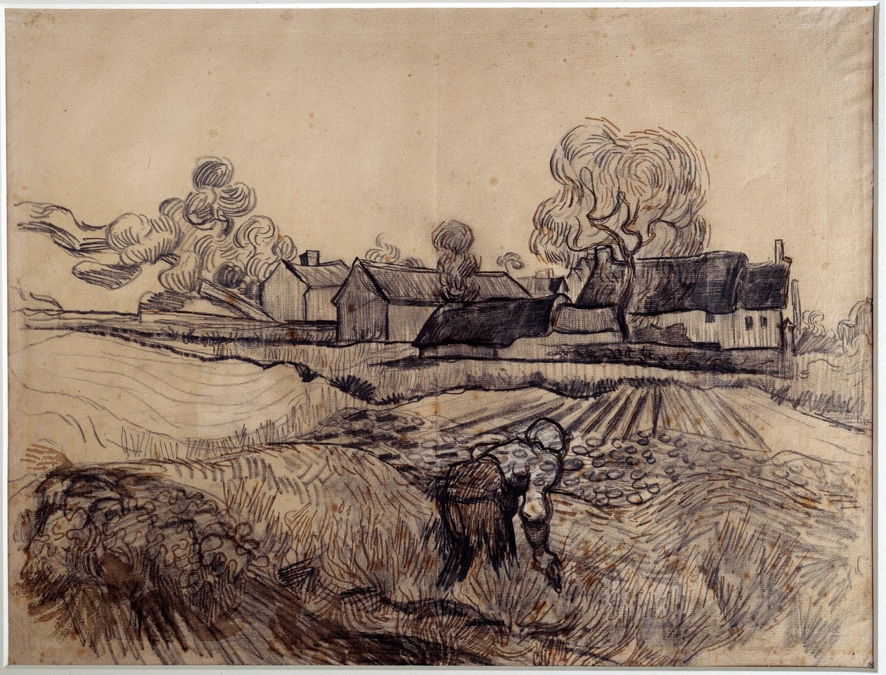 Elpoi atya farmrajza, Vincent Van Gogh (1853-1890) (Ec. Hol) 1890 Dim. 0,48 x 0,61 m Párizs. Orsay Múzeum alkotó: Vincent van Gogh