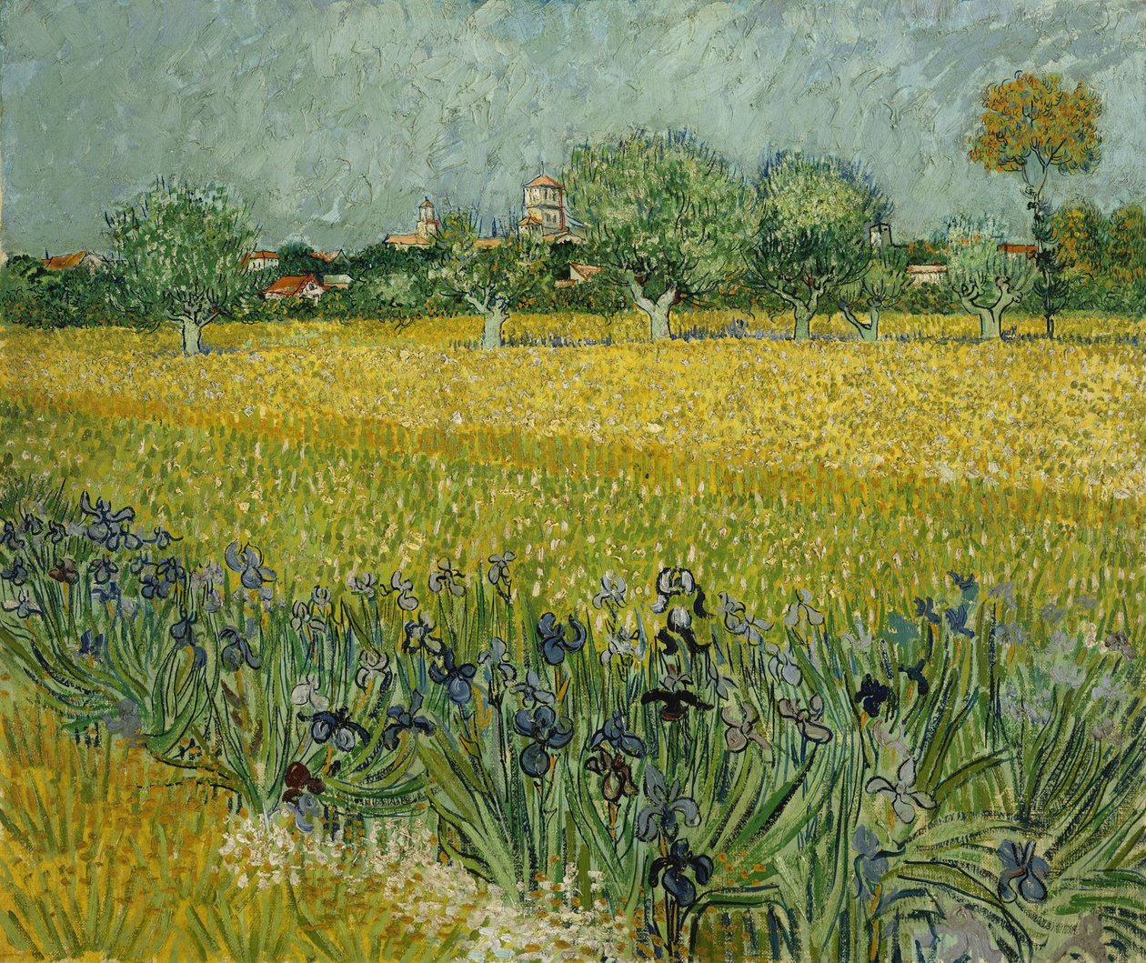 Virágos mező Arles közelében alkotó: Vincent van Gogh