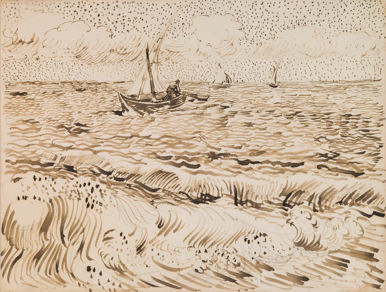 Halászhajók Saintes-Maries-de-la-Merben alkotó: Vincent van Gogh