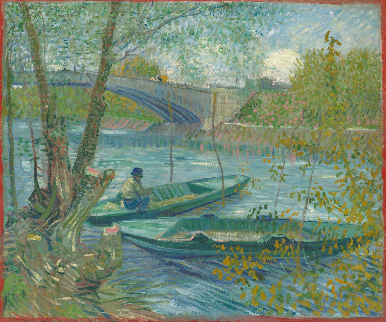 Horgászat tavasszal, a Pont de Clichy (Asnières) alkotó: Vincent van Gogh