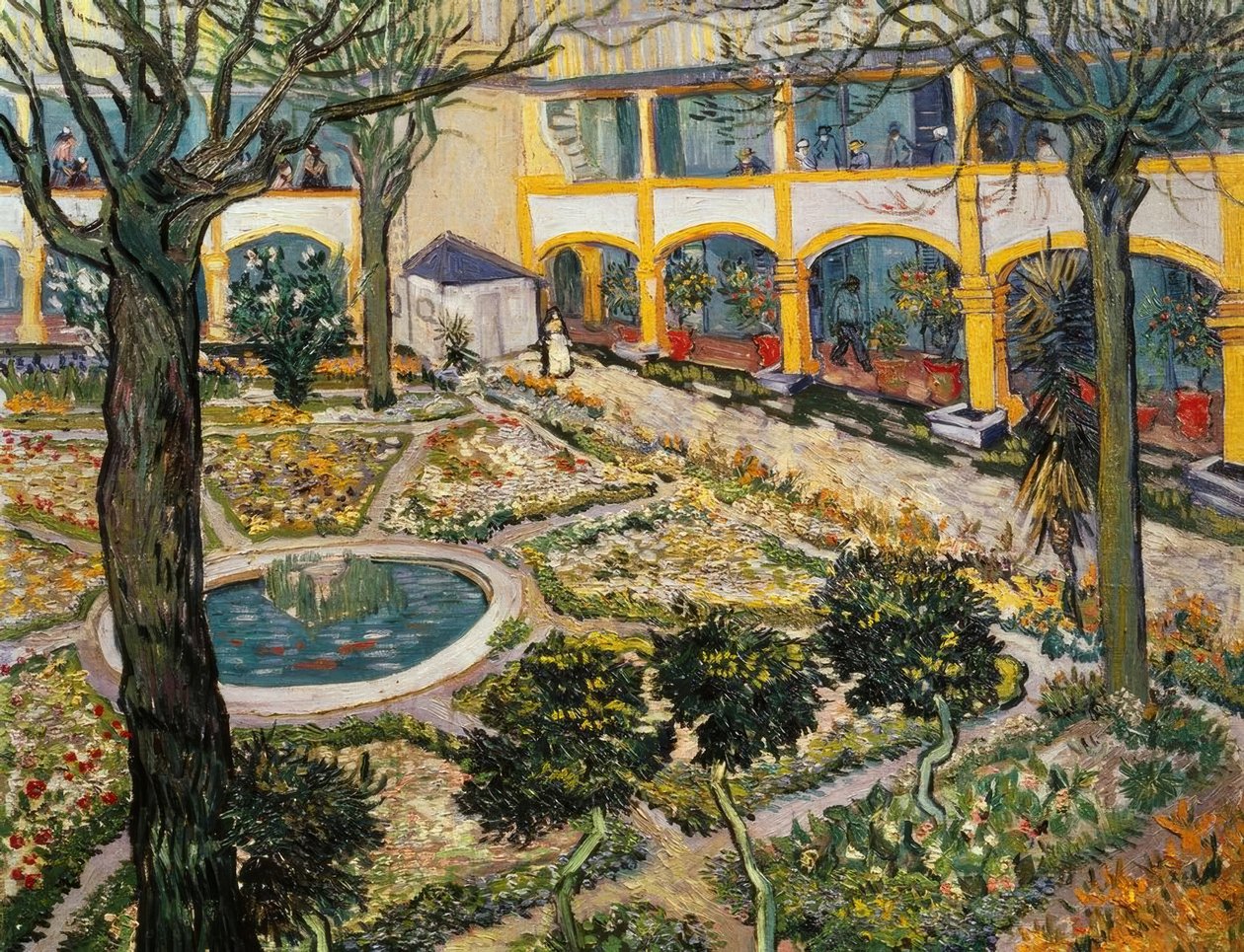 Az arles-i kórház kertje alkotó: Vincent van Gogh