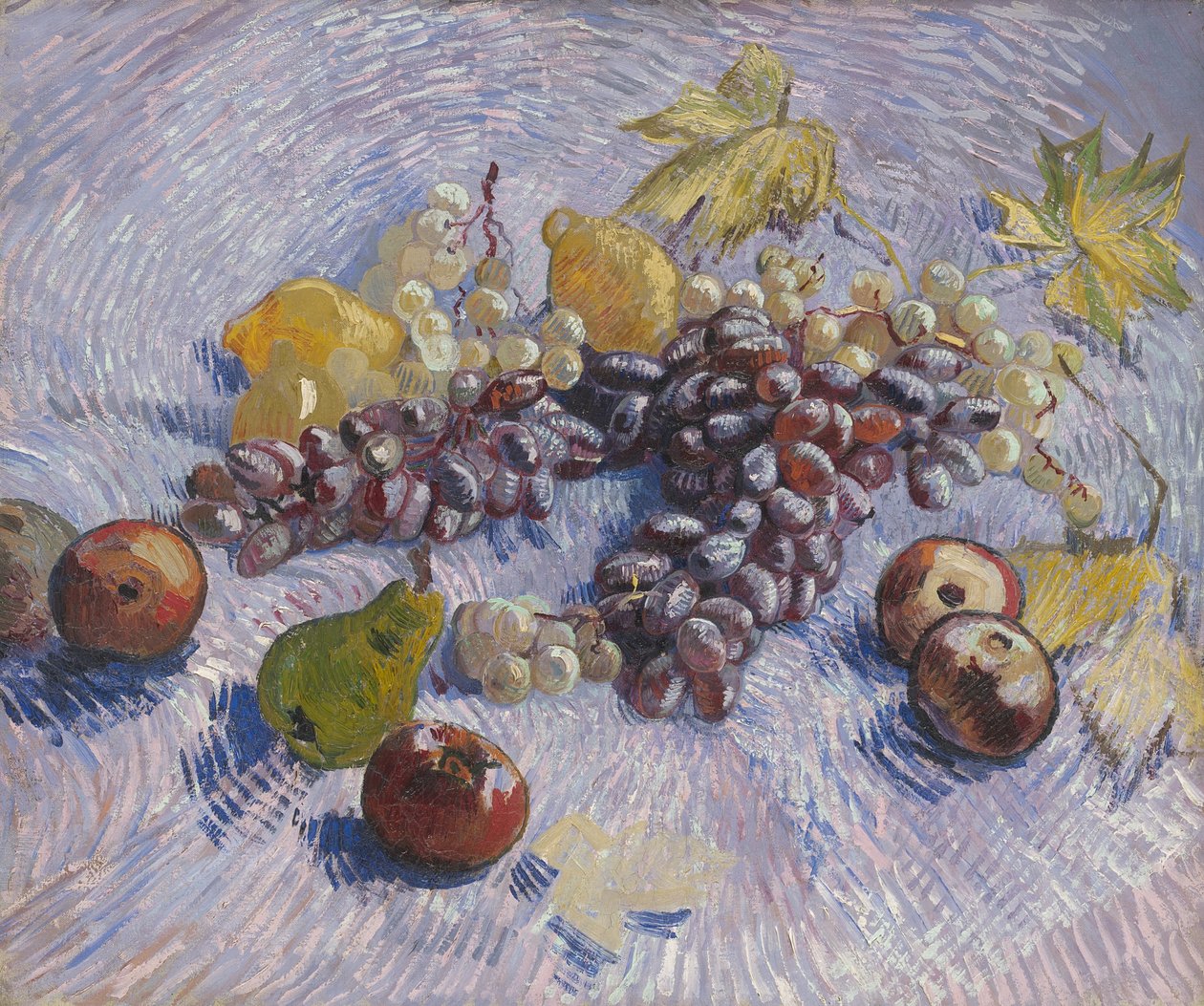 Szőlő, citrom, körte és alma, 1887 alkotó: Vincent van Gogh