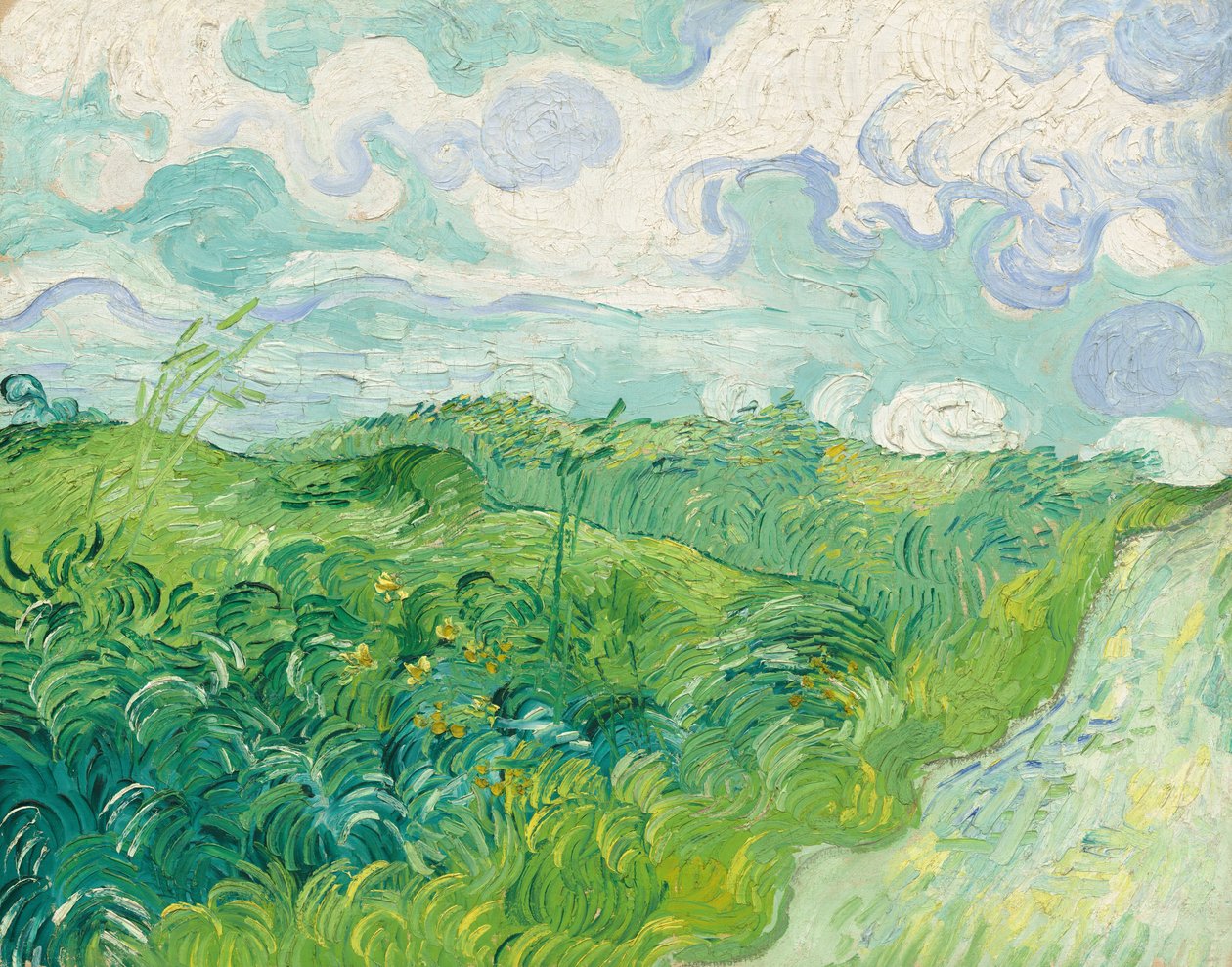 Green Wheat Fields, Auvers, 1890. alkotó: Vincent van Gogh