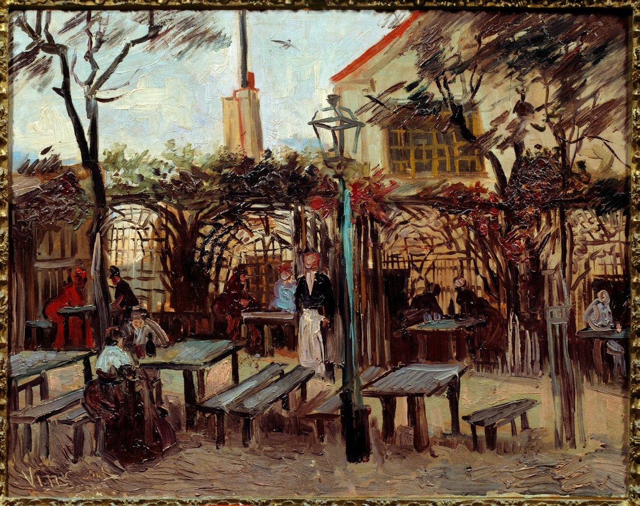Guinguette Montmartre-ban: „Le Billard En Bois”” lett „La Bonne Franquette””. Vincent Van Gogh (1853-1890) festménye (ec.holl.) 1886 V. 0,49x0,64 m Párizs, Orsay Múzeum alkotó: Vincent van Gogh