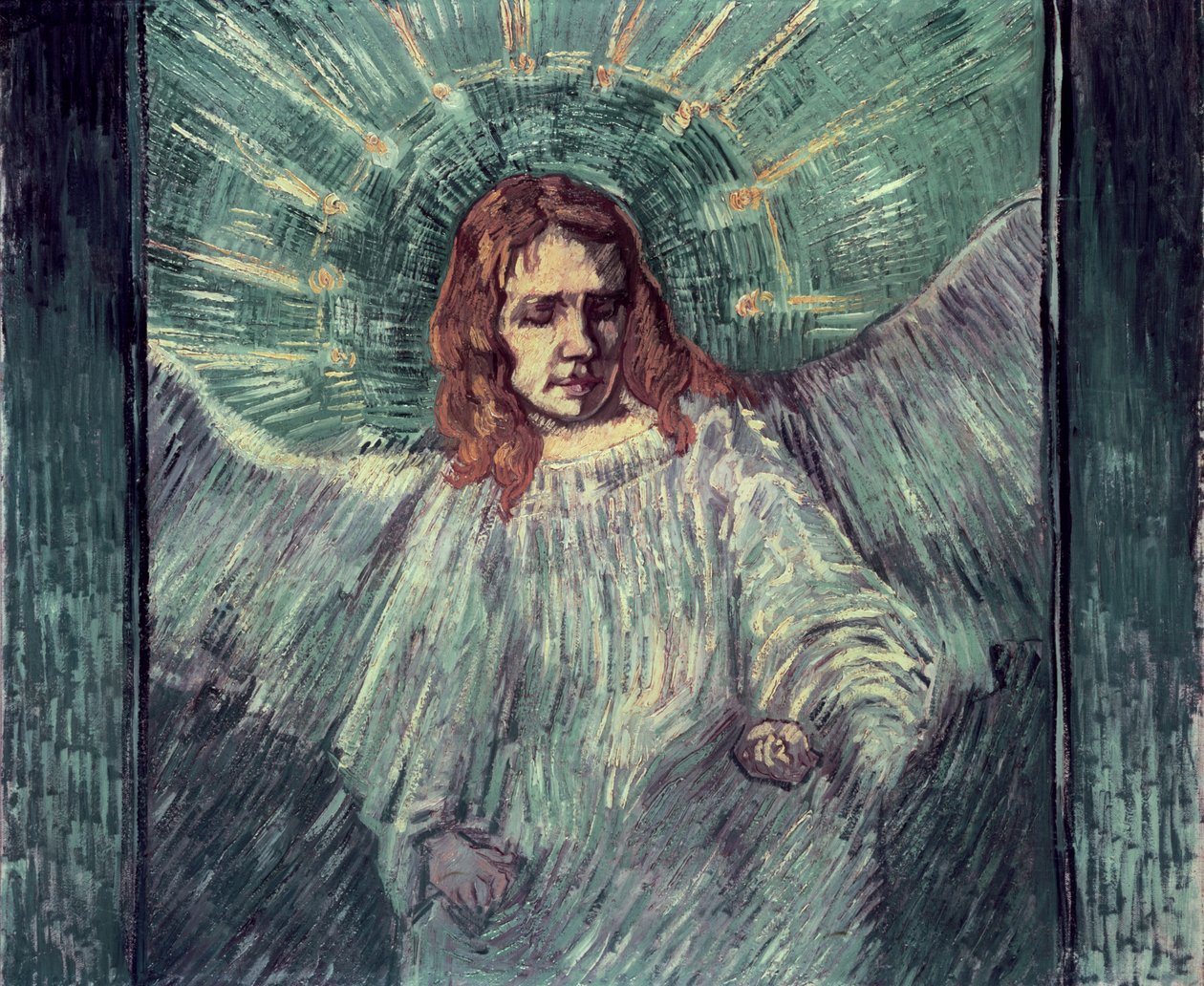 Egy angyal feje, Rembrandt után, 1889 alkotó: Vincent van Gogh