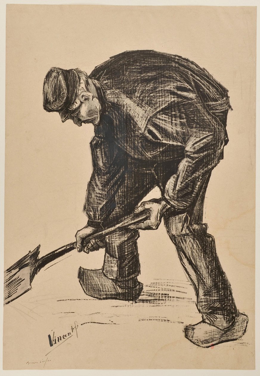 [Férfi, aki ás] alkotó: Vincent van Gogh