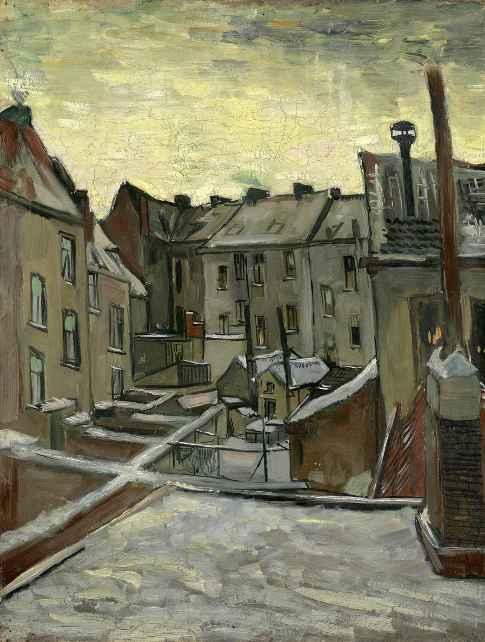 Házak hátulról, Antwerpen par Gogh, Vincent, van (1853-1890). Olaj, vászon, mérete: 43,7x33,7 alkotó: Vincent van Gogh