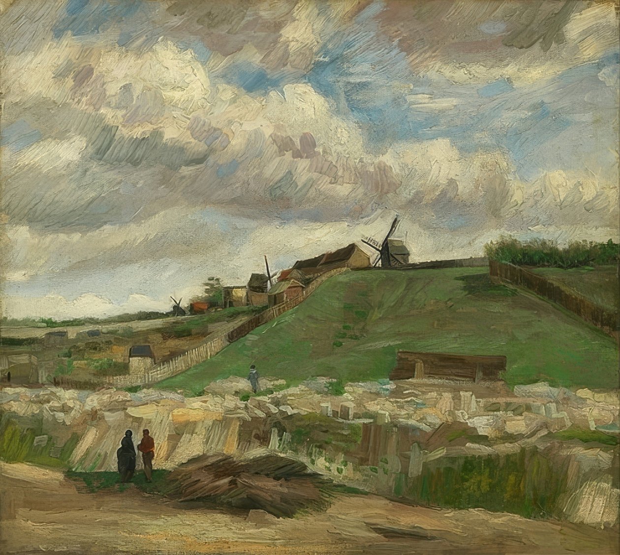 Montmartre dombja kőbányával. Párizs, 1886. június - július alkotó: Vincent van Gogh