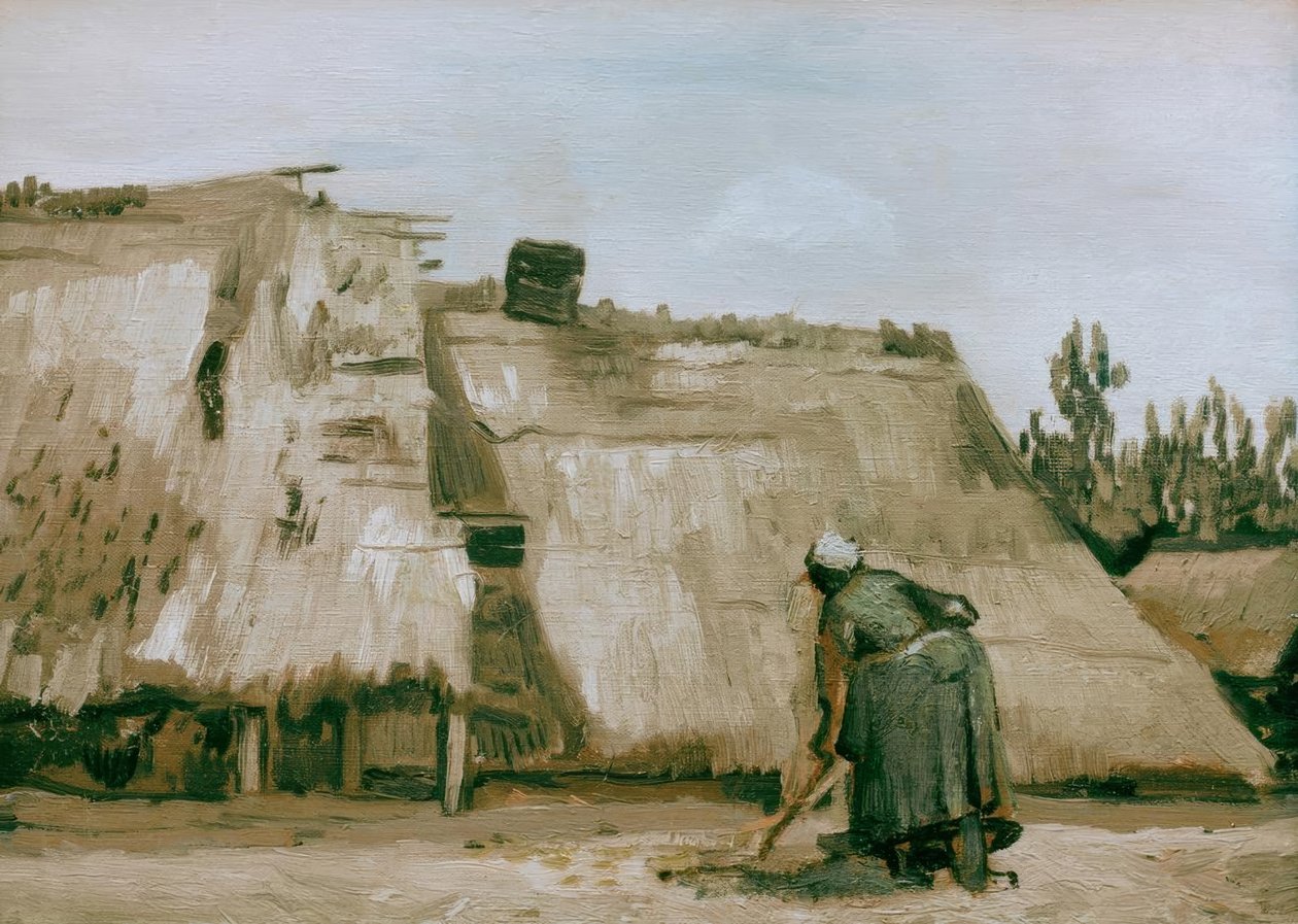 Kunyhó egy dolgozó gazda feleségével alkotó: Vincent van Gogh