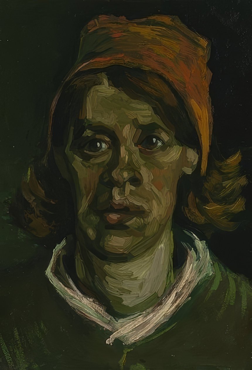 Egy nő feje. Nuenen, 1885. április alkotó: Vincent van Gogh